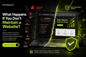 Neglected versus well-maintained website comparison
