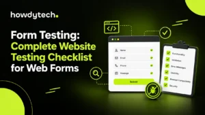 Website form testing checklist with validation and security checks