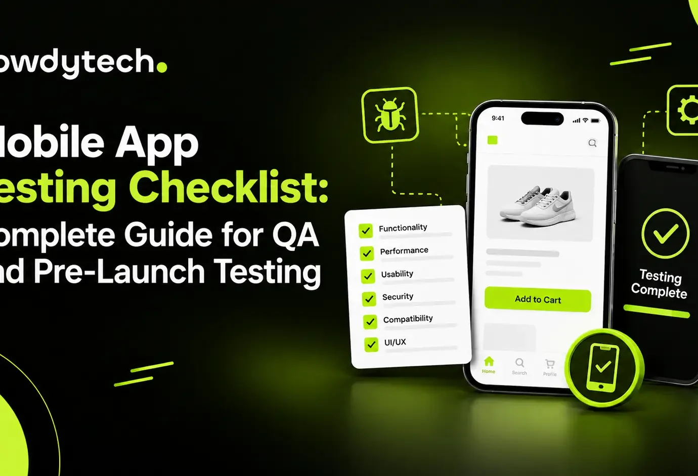 Mobile app testing checklist for QA and pre-launch testing