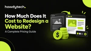 Website redesign pricing guide with cost comparison visuals