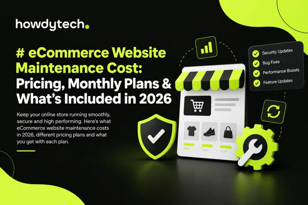 eCommerce website maintenance cost and monthly plans 2026