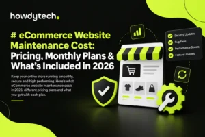 eCommerce website maintenance cost and monthly plans 2026