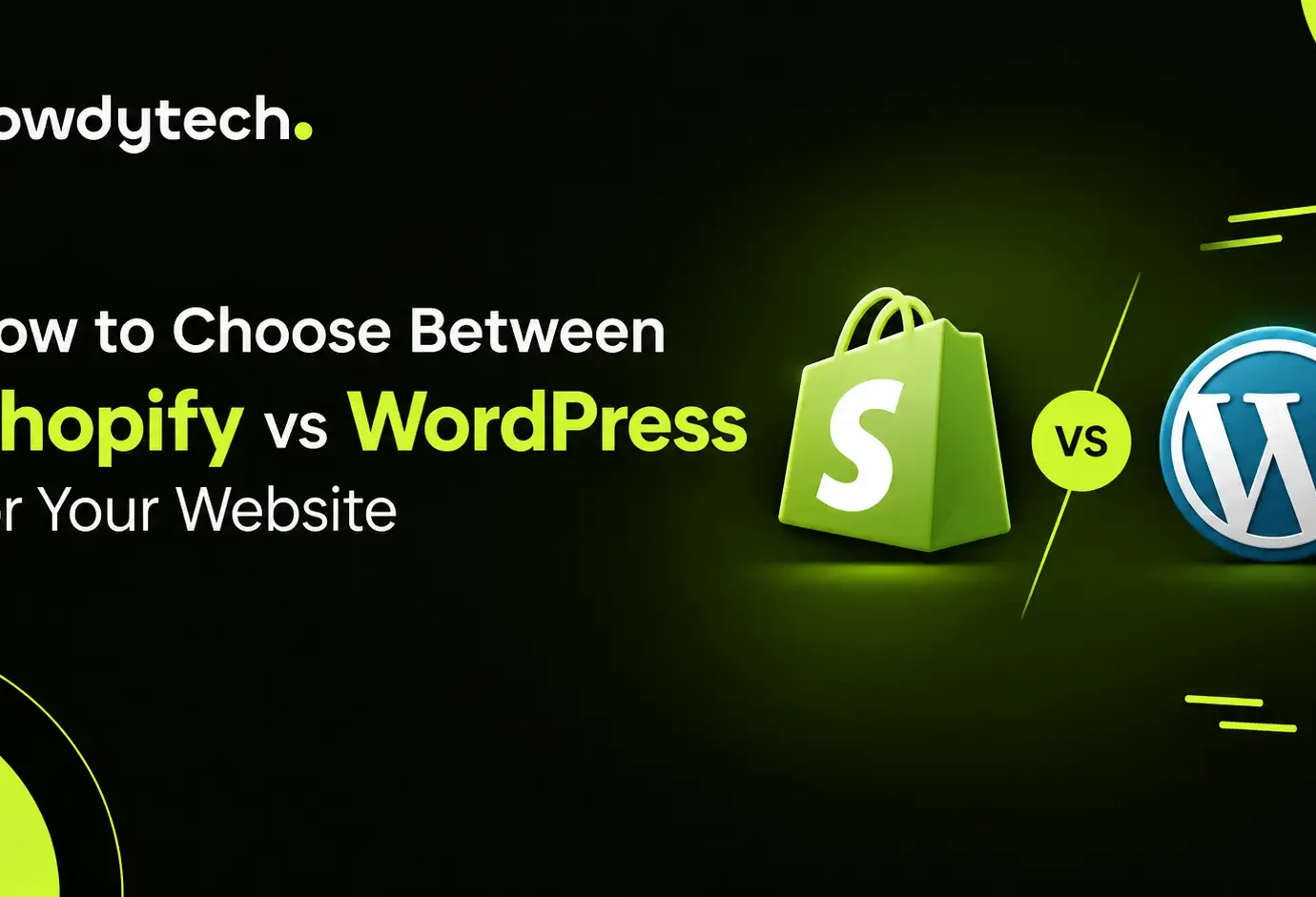 Shopify vs WordPress comparison for website building