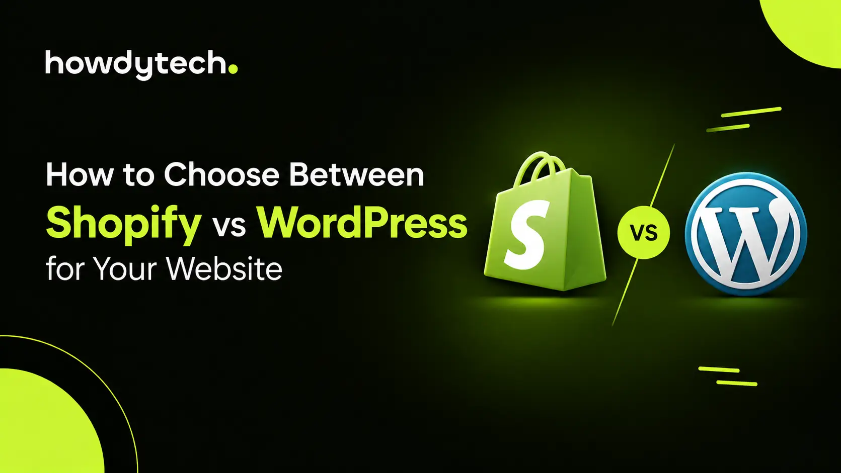 Shopify vs WordPress comparison for website building